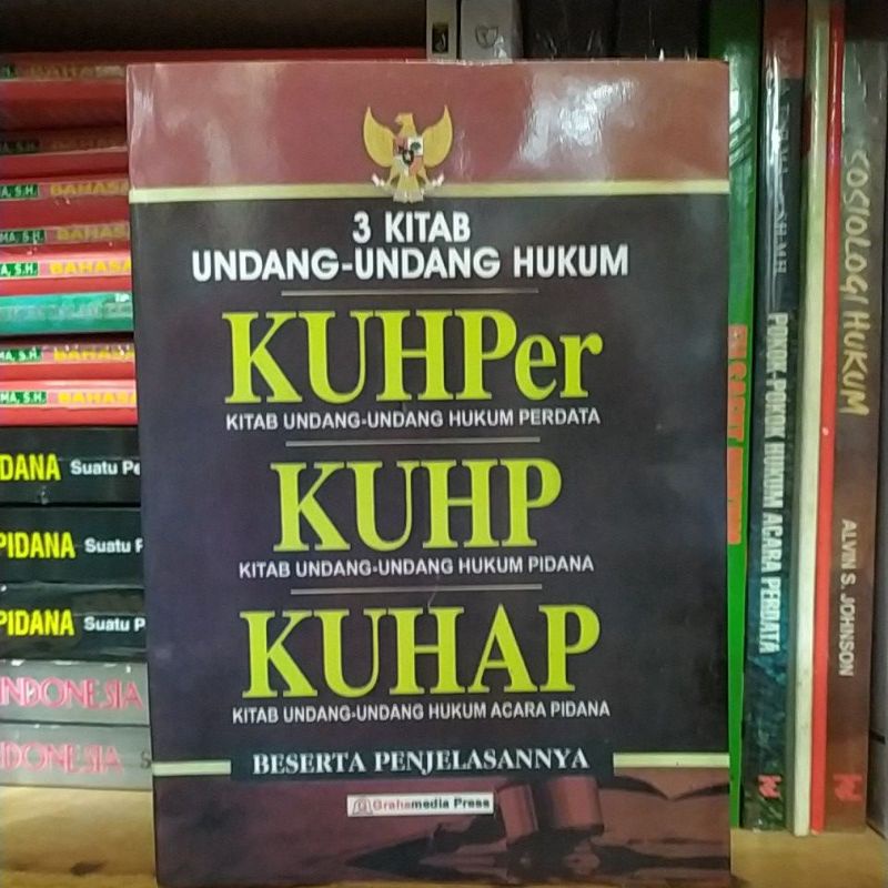 Jual 3 KITAB UNDANG UNDANG HUKUM KUHPER KUHP KUHAP BESERTA ...