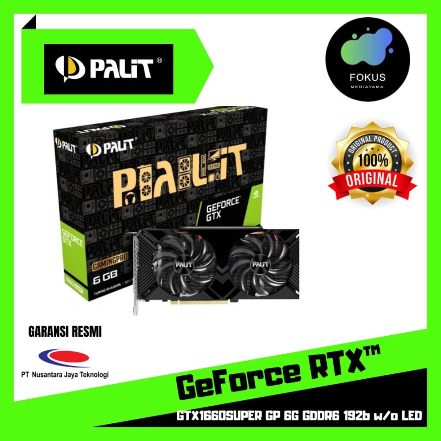 Jual Palit VGA GeForce® GTX 1660 SUPER GP 6G GDDR6 192b | Shopee Indonesia