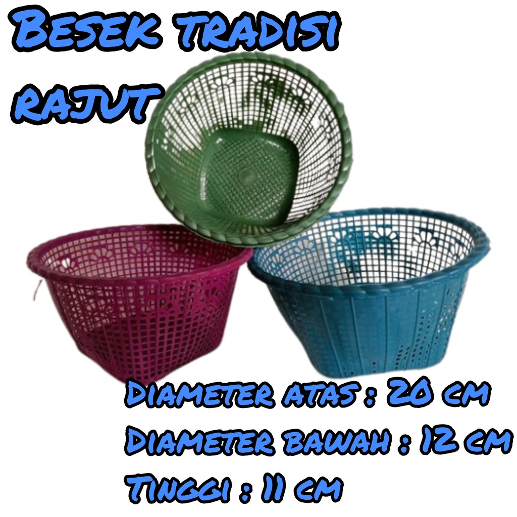 Jual Besek tradisi rajut, paket 800 pcs, multi colors elegan, dimensi ...
