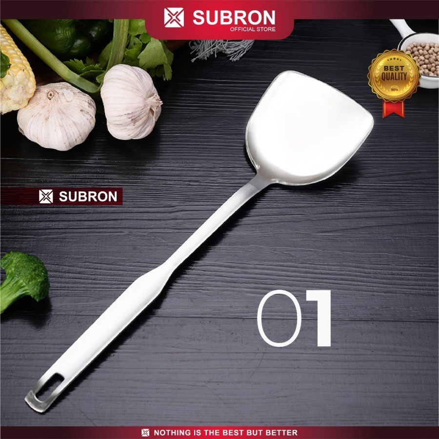 Jual SUBRON Spatula sodet sutil centong lubang dan non lubang stainless ...