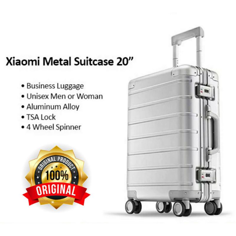 Jual Xiaomi Metal Aluminium Business Travel Suitcase 20 inch Luggage