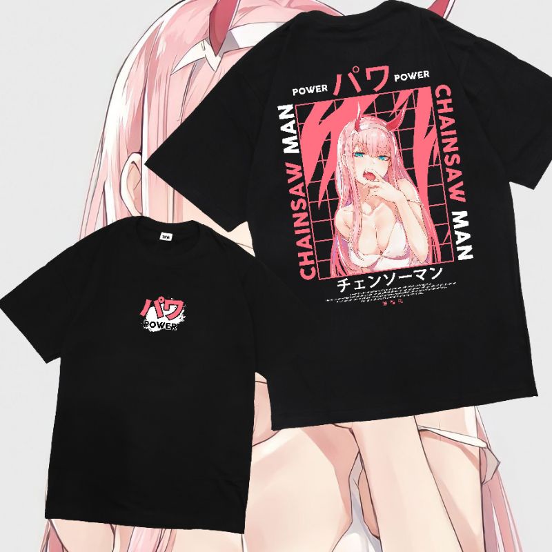 Jual Kaos Tshirt Distro Anime Chainsaw Man Power V Sablon Dtf Shopee Indonesia