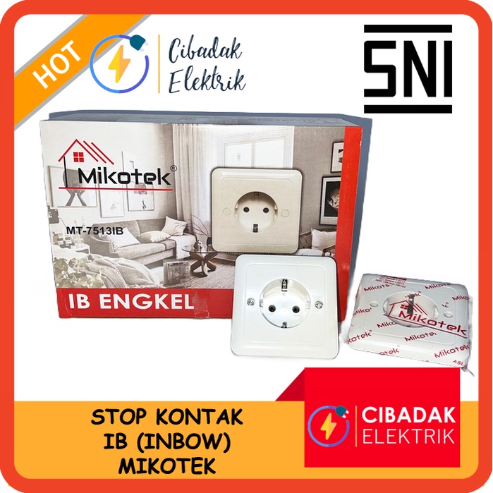 Jual STOP KONTAK IB / COLOKAN LISTRIK INBOW (TANAM) / MERK MIKOTEK ...