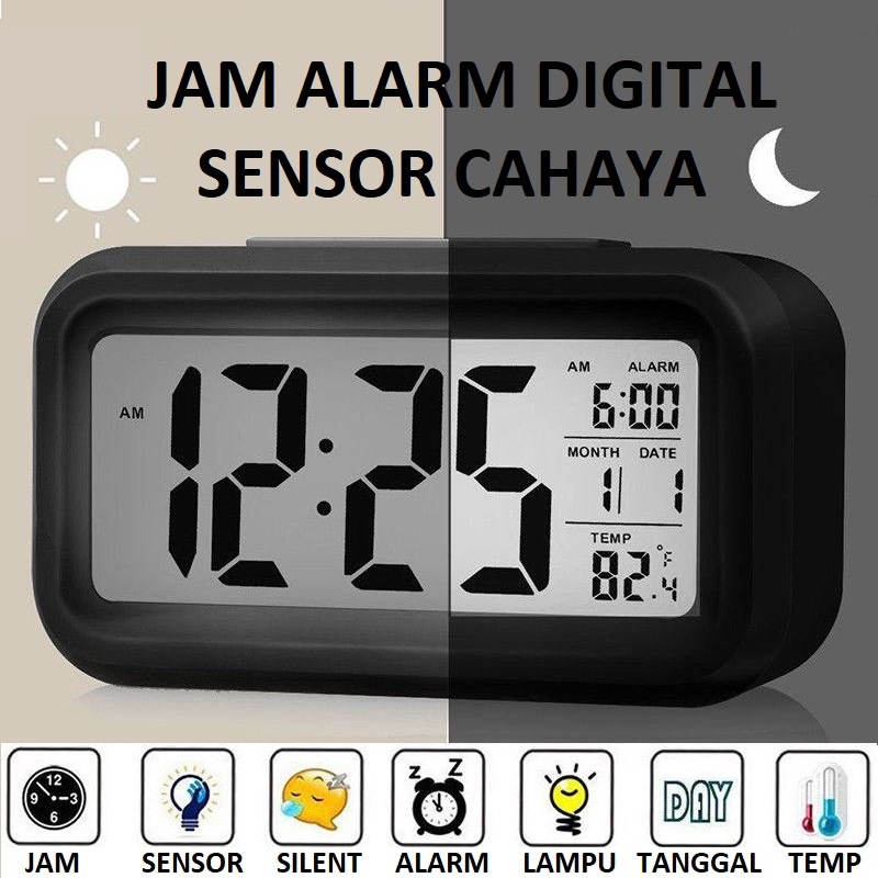 Jual Jam Weker Meja Digital Alarm Smart Clock Beker PINTAR Suhu Ruangan