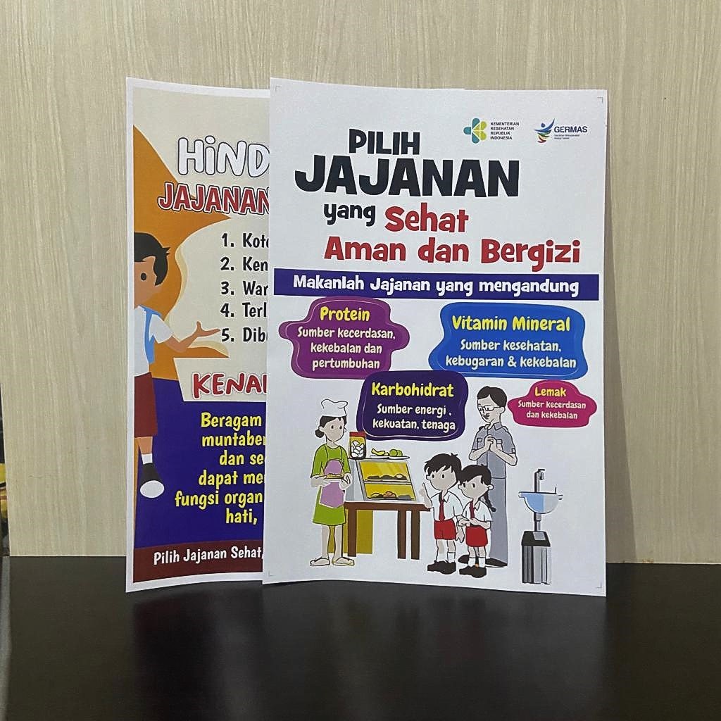 Jual Poster Jajanan Sehat 2022 Poster Sekolah Sehat Poster Kesehatan