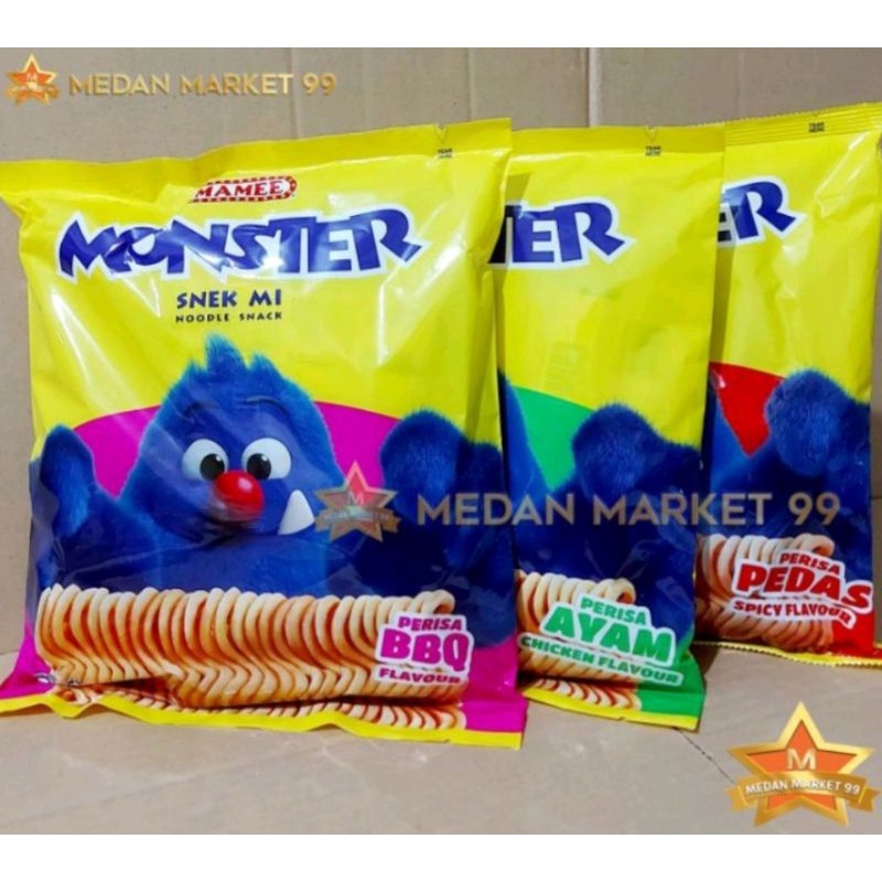 Jual Mamee Monster Noodle Snack Bbq Spicy Chicken Snek Mi Cemilan Monster Mamee Mie