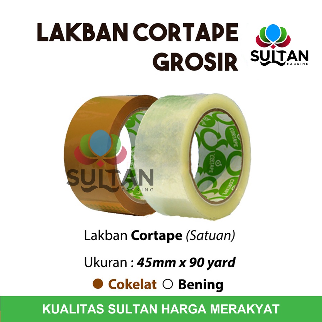 Jual Lakban Cortape 2 inch 45 mm (90 yard) Bening Spek Daimaru Satuan ...