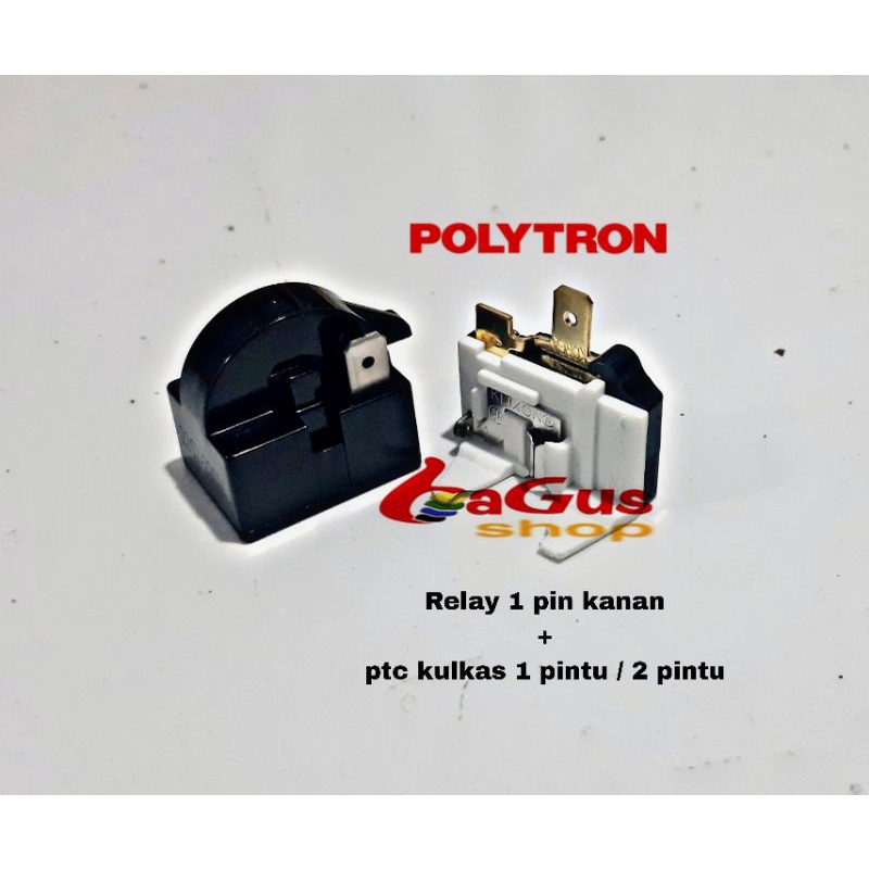 Jual Relay 1 pin kanan + ptc overload kulkas polytron 1 pintu / 2 pintu ...