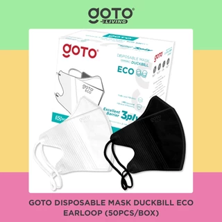 Goto Masker Duckbill ISI 50 PCS 3 Ply Disposable Mask Kesehatan 3Ply Earloop