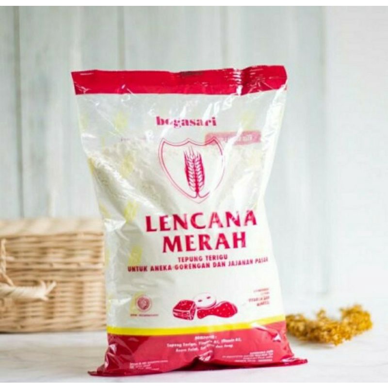 Jual Tepung Terigu Lencana Merah 1kg Pack Pabrik | Shopee Indonesia