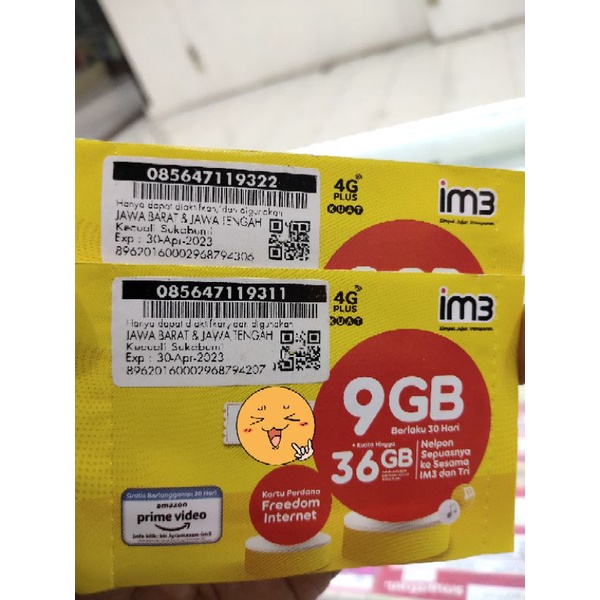 Jual PERDANA Kuota INDOSAT 9GB FULL | Shopee Indonesia