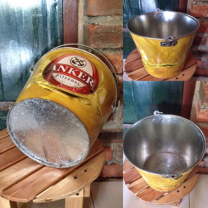 Jual vas kaleng/pot kaleng/pot vintage/pot rustic/pot kaleng vintage ...