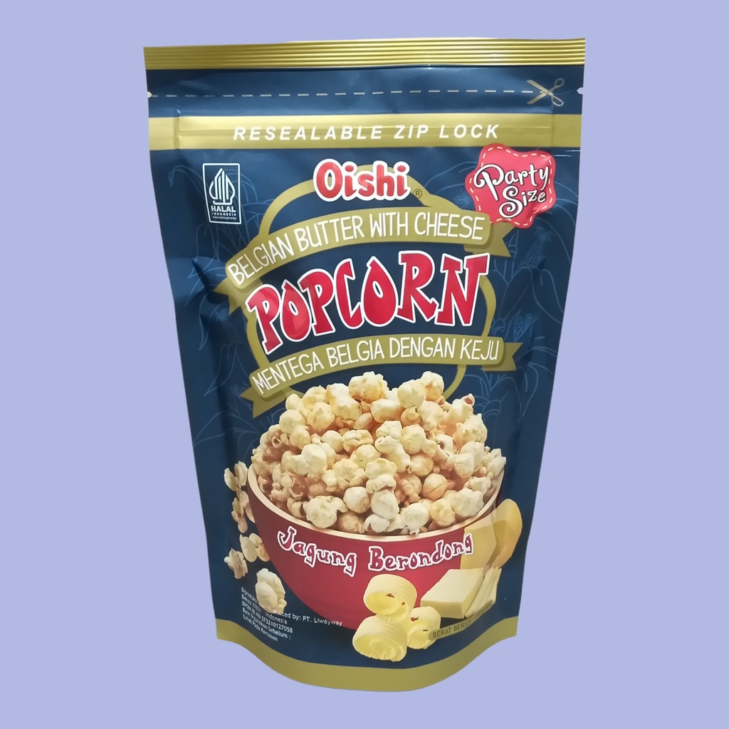 Jual Oishi Popcorn Belgian Butter With Cheese Snack [100g] Shopee