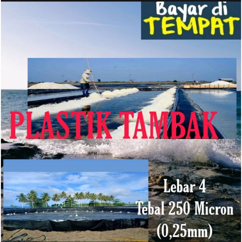 Jual 1 Rol Terpal Tambak Hdpe Geomembran 4x100 Meter Tebal 250 Micron