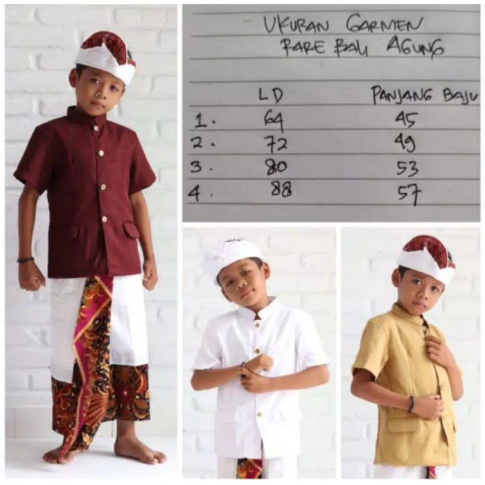 Jual Azaliamarket Baju Koko Anak Kemeja Formal Safari Baju Bali Anak ...