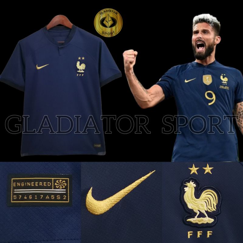 Jual Jersey France Home New World Cup 2022 Grade Original Shopee Indonesia