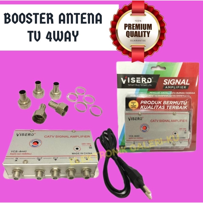 Jual BOOSTER ANTENA TV CATV SIGNAL AMPLIFIER 4WAY | Shopee Indonesia