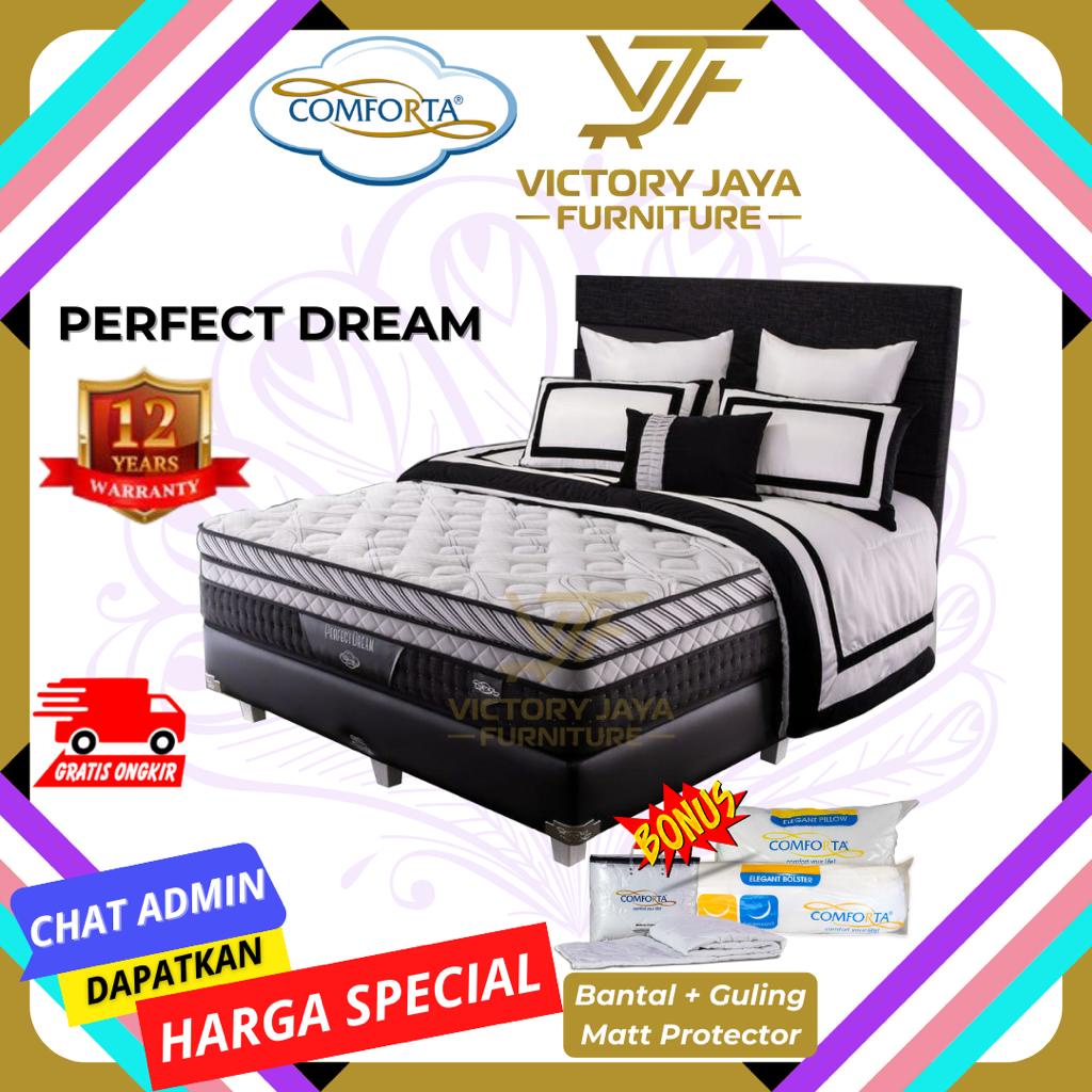 Jual Kasur Spring Bed Comforta New Perfect Dream (Full Set) | Shopee ...