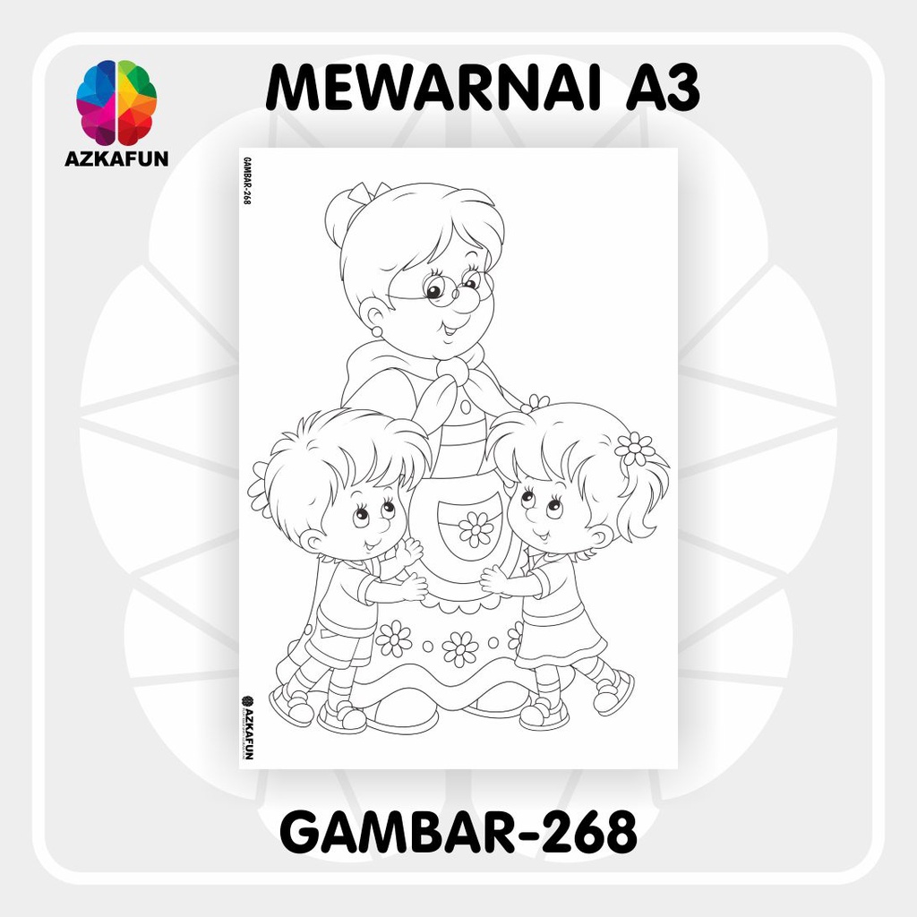 Jual Kertas Mewarnai A3 KELUARGA - Mewarnai anak | Shopee Indonesia