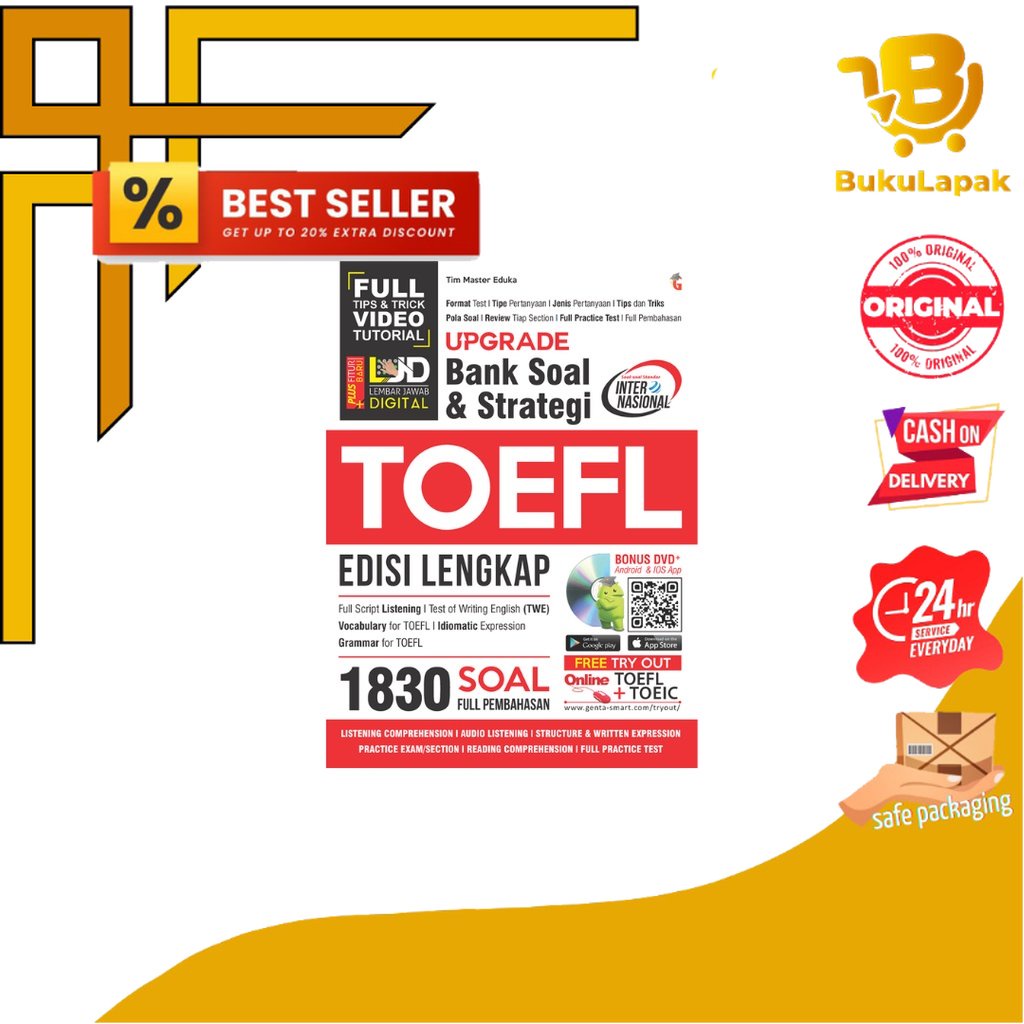 Jual Buku TOEFL, Upgrade Bank Soal & Strategi TOEFL Edisi Lengkap ...