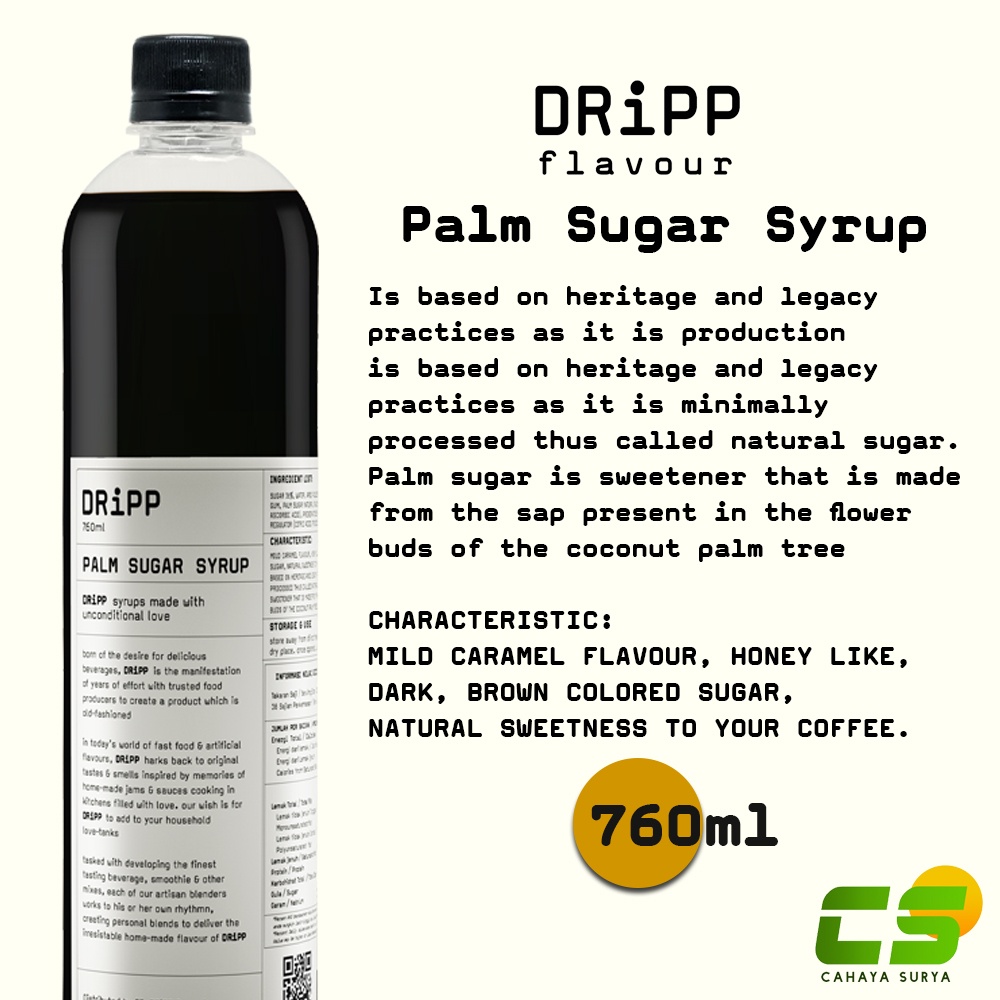 Jual Dripp Sirup / Syrup Palm Sugar Syrup 760 ml ( Gula Aren Cair