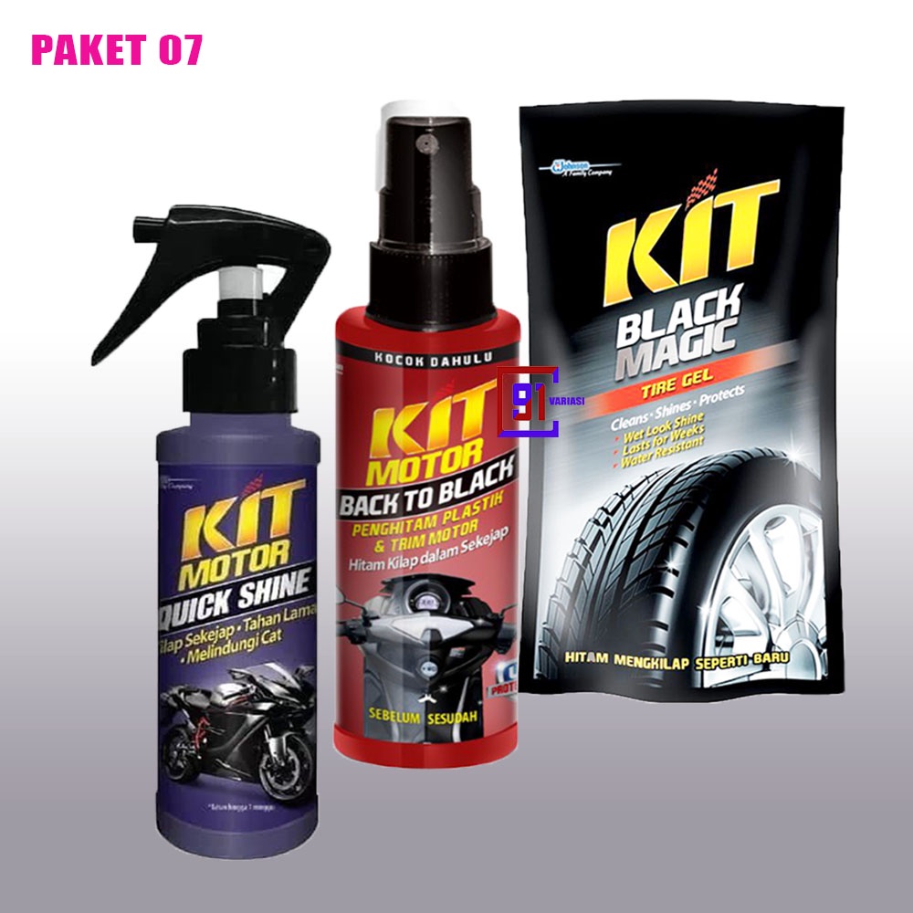 Jual Kit Motor Back To Black Spray 115ml - Kit Black Magic Tire Gel ...