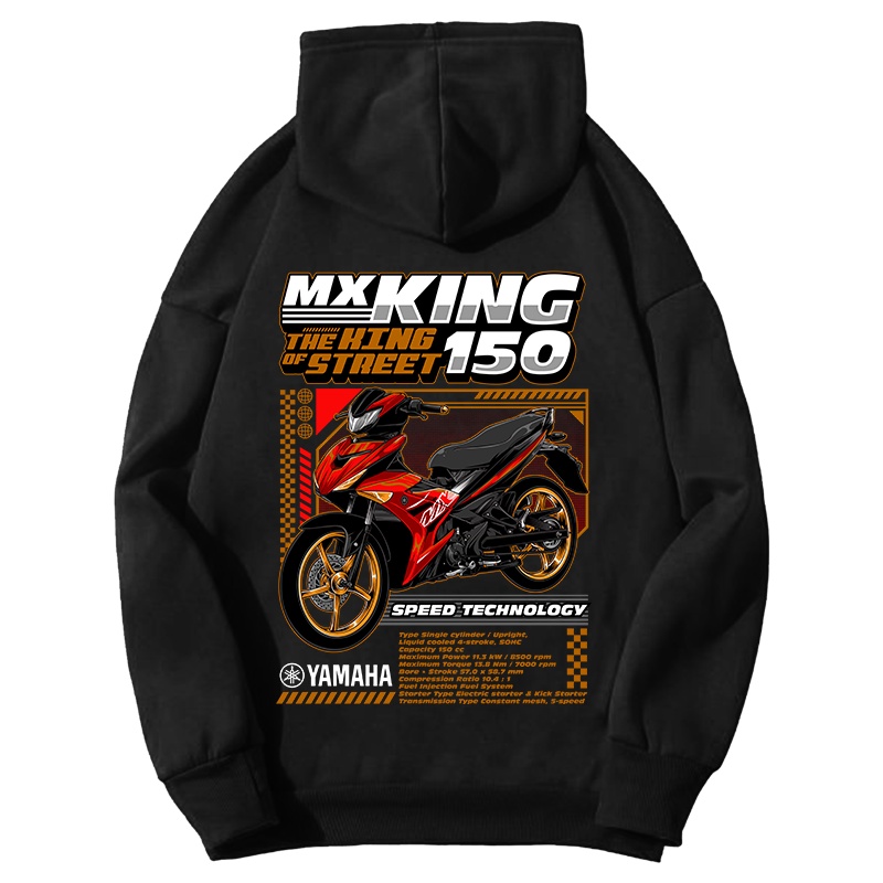 Jual HOODIE MOTOR YAMAHA MX KING 150 RED FLEECE SUNMORI SWEATER