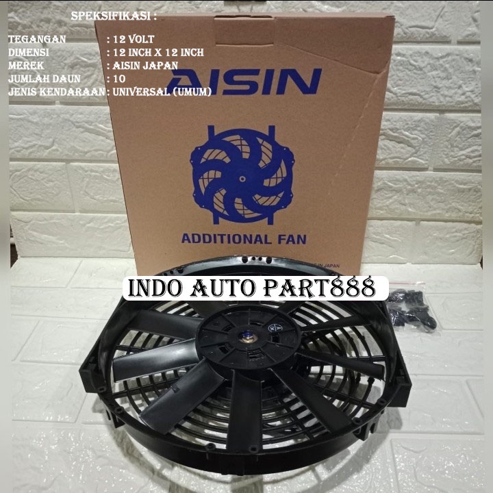 Jual Kipas Motor Extra Ekstra Fan Radiator Ac Mobil Universal 12v 12 Inch Kipas AC Radiator