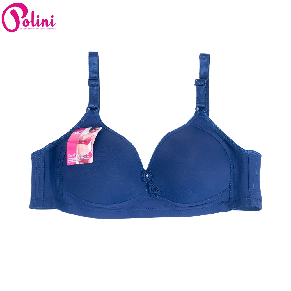 Jual POLINI Bra Bh Wanita Push Up Tanpa Kawat Bh Cup Besar Kait 3 8128 ...