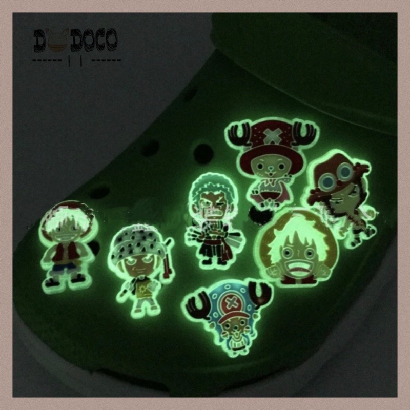 Jual Charms Jibbitz One Piece Glow In The Dark Pin Sepatu Crocs DD17A
