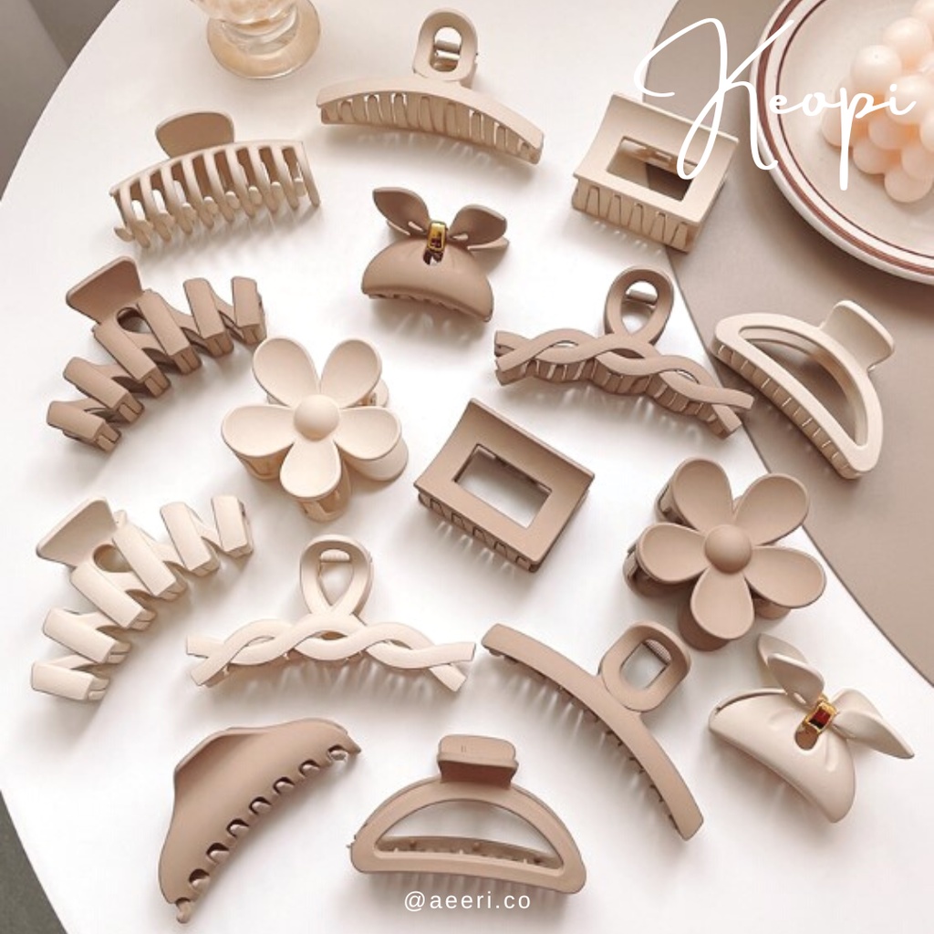 Jual [aeeri] P 11 Keopi Coffee Series Korean Hair Claw / Jepitan Rambut ...