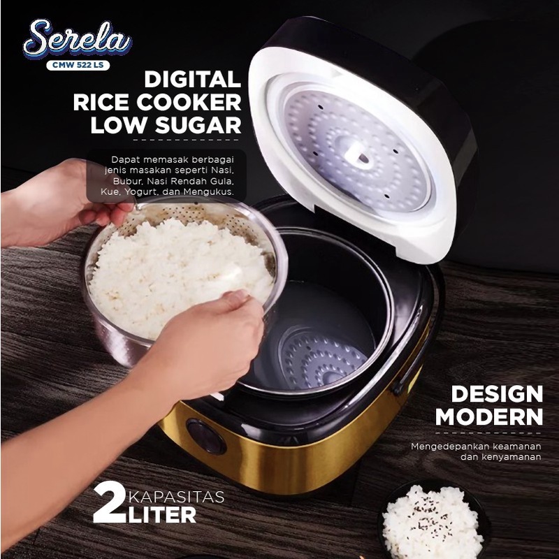 Jual Rice Cooker Penanak Nasi Rendah Gula SEKAI CMW 522 Digital Low