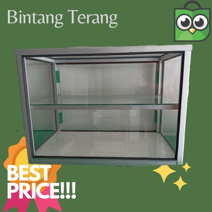 Jual Display Etalase Kaca Kotak Makanan Uk P70L42T50 Custom | Shopee ...