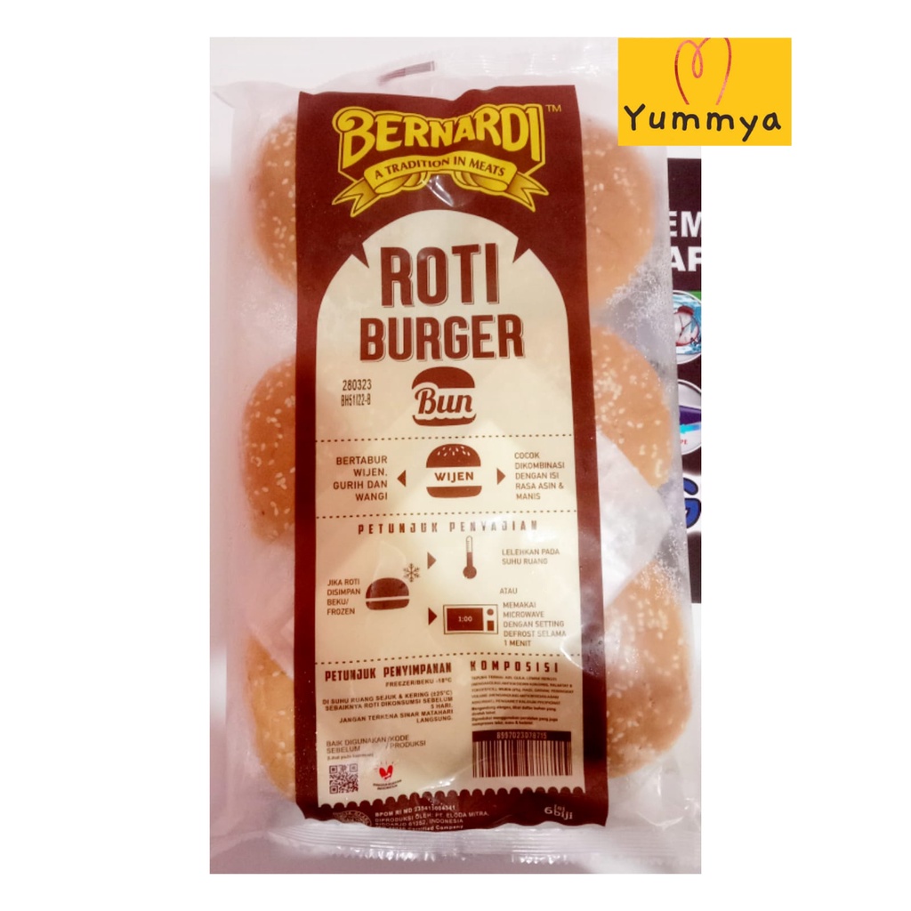 Jual Bernardi Roti Burger Wijen Pcs Shopee Indonesia