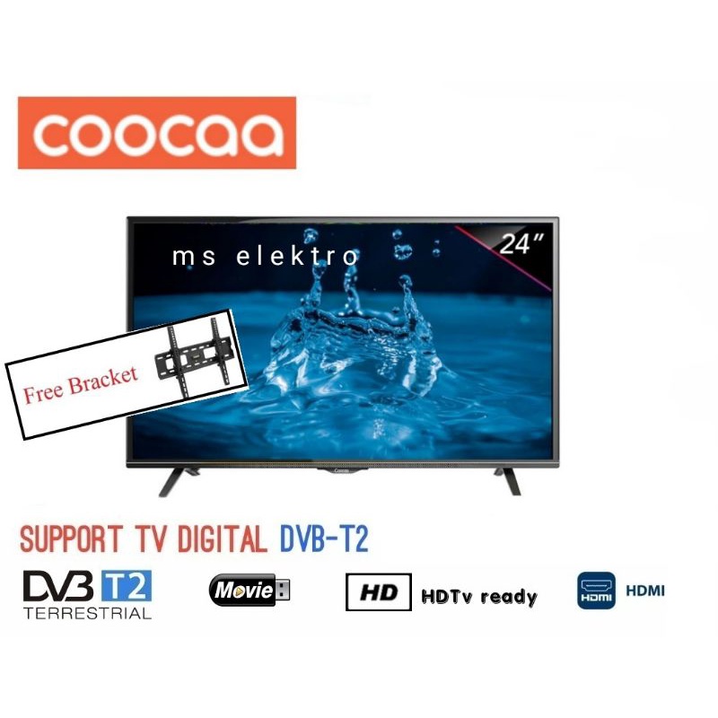Jual TV LED Coocaa 24 inch Digital DVB T2 HD usb movie monitor | Shopee ...
