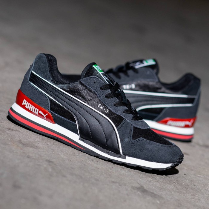 SEPATU PUMA TX 3 ORIGINAL BLACK BLACK RED WHITE TERMURAH