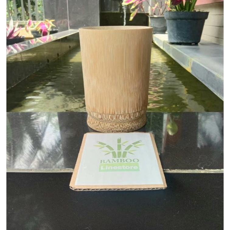 Jual Cangkir Bambu Gelas Bambu Bamboo Cup Wadah Minuman Minimalis Shopee Indonesia 6002