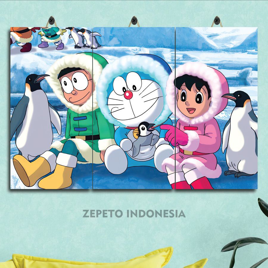 Jual DEKORASI KAMAR COWOK CARTOON GAMBAR FOTO DORAEMON 45X30 MULTI