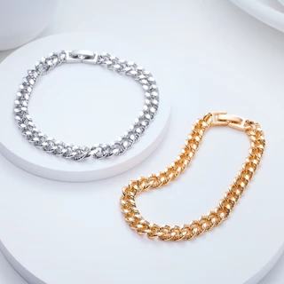 Hyl Jewelry 224B Couple Gelang Titanium Wanita Bangle Bracelet Terbaru Anti Karat Dan Keroncong Lilit Asli Silver Terbaru Tdk Luntur Selamanya Lapis Emas Original Pria Ori Import