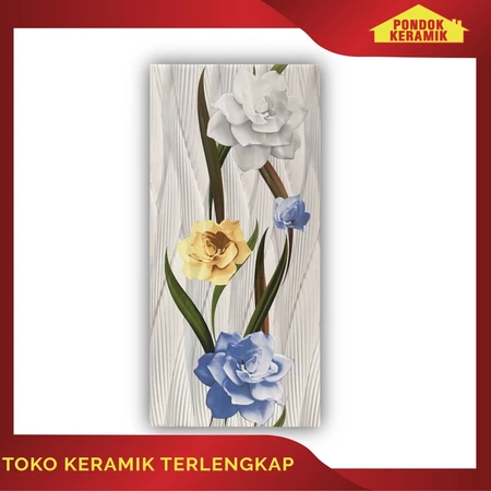 KERAMIK DINDING AGATTE 25X50 BEVERLY ROSE