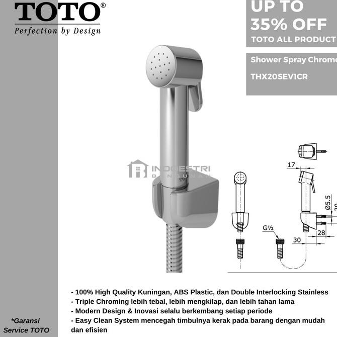 Jual \\\\\] Toilet Shower TOTO THX 20 SEV1CR / Jet Shower TOTO
