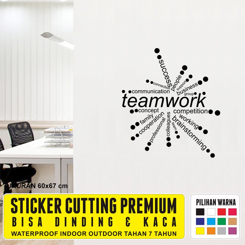 Jual Stiker Quotes Team Work Sukses Dinding Kantor dan Kaca Ruang Kerja ...