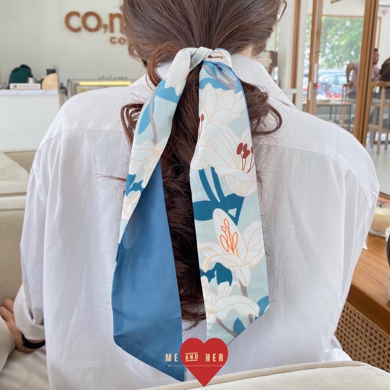 Jual VINTAGE Series Twilly Scarf / Fashion Korean Scarf Semi Silk