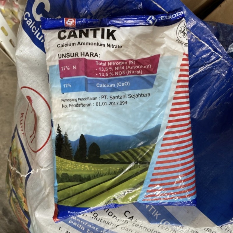 Jual Pupuk Cantik Calcium Ammonium Nitrat Santani Eurochem Bunga Buah 