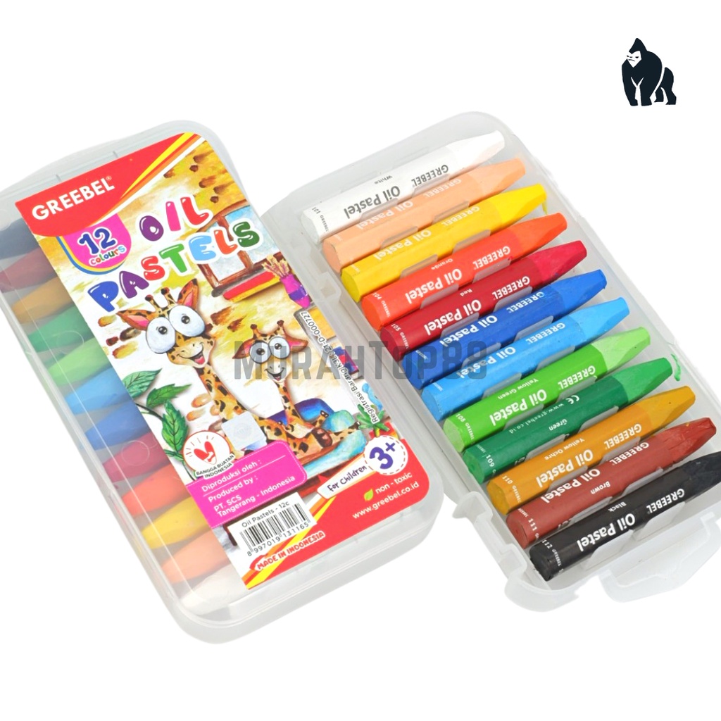 Jual Crayon Greebel 12 Warna Oil Pastel / Krayon Mewarnai Grebel 12 W ...