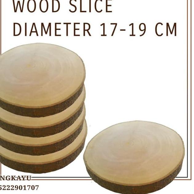 Jual Beli Dong Wood Slice 17 19 Cm Hiasan Dinding Potongan Kayu Craft Dekorasi Shopee Indonesia 3350