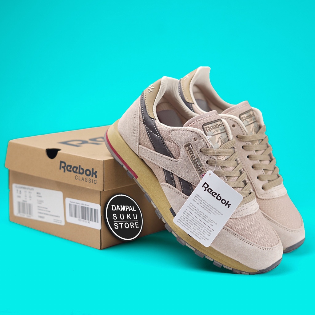 Jual Sepatu Reebok Pria Utility Leather Classic Brown | Shopee Indonesia