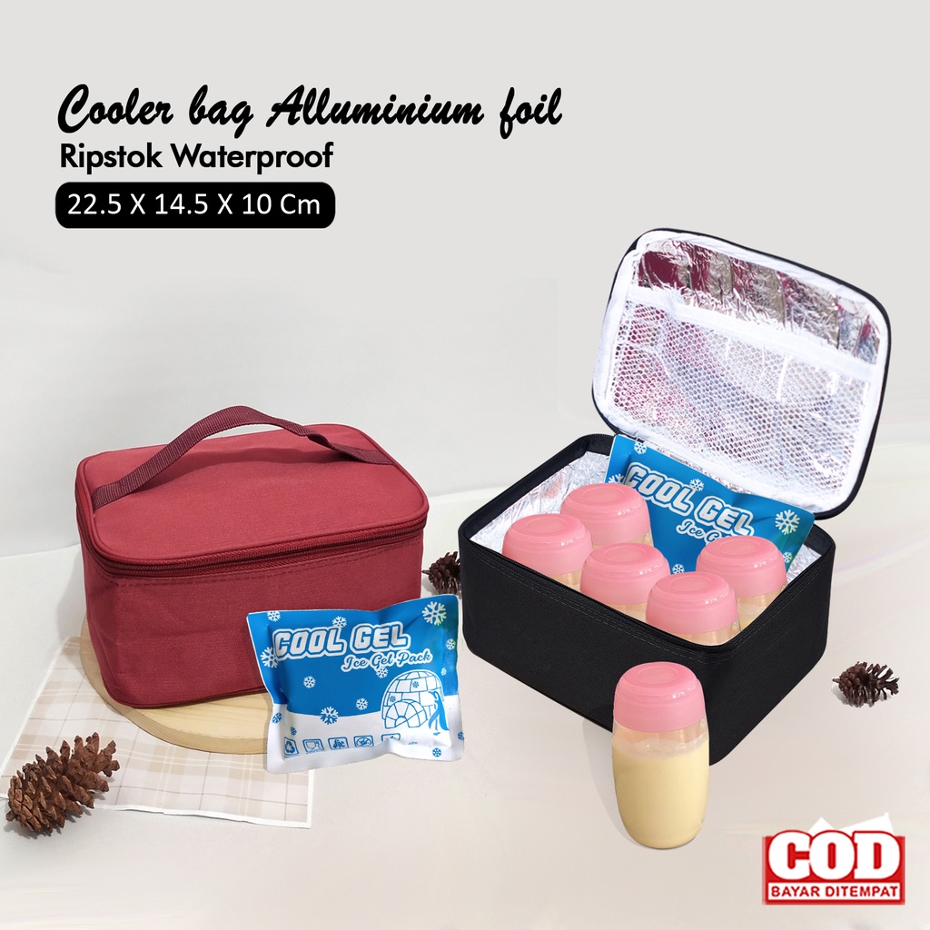 Jual Cooler Bag Tas Pendingin Asi Waterproof Aluminium Foil Tas Penyimpanan Asip Anti Air