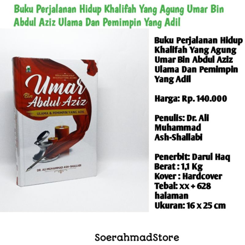 Jual Buku Perjalanan Hidup Khalifah Yang Agung Umar Bin Abdul Aziz ...