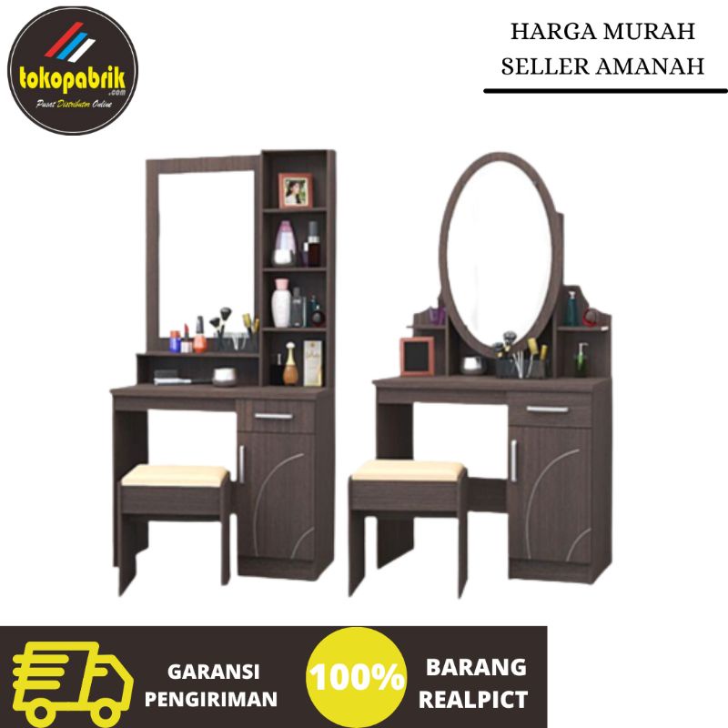 Jual Meja rias sliding kaca kotak oval MATKEN'S Lemari rias series ...